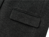 hairy quilting jacket - charcoal