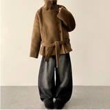Pony Thick Belt Double High Neck Coat