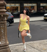 Puffy dress - WINE DRESS