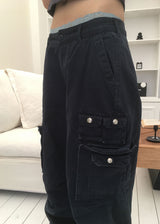 (UNISEX) フィールドボタンカーゴパンツ (3color)