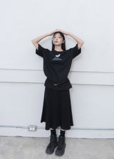 レタリングTシャツ ブラック