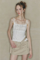 CORSET PANEL TOP white
