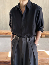 [Unisex] シルキーオーバーフィットシャツ(3color)