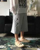AO クロスエンブロイダリーバミューダスウェットパンツ