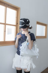 angel ribbon cap(black)