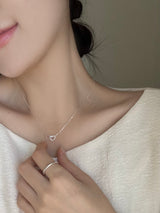 [silver 925] double heart necklace