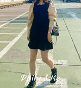 ミニスリーブレスドレス(onecolor)