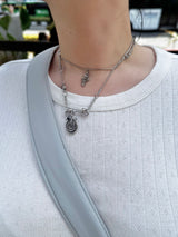 Snake cross necklace