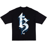 TZ グラフィティオーバーサイズTシャツ - BLACK