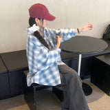 ブルーペッパーオーバーサイズフィットボクシーチェッカーシャツ [MANDARINETREE ONLY]