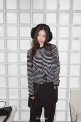 リズ ナッピング ストライプ ストラップ Tシャツ