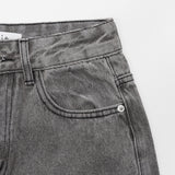グレーセミワイドデニムパンツ code 18113