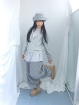 chiffon ruffle line dress