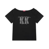KK CRACK ONE-SHOULDER T-SHIRT (SSDKNK-107)