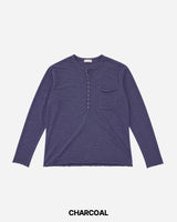 Pochi Slub Henely Neck Long Sleeve T