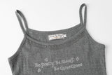 Be messy tank top - charcoal 