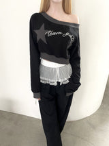 1466. Star one-shoulder mtm (2color)
