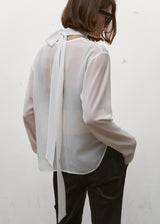 SHEER TIE BLOUSE