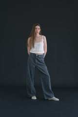 T/T Dark linen denim (gray)
