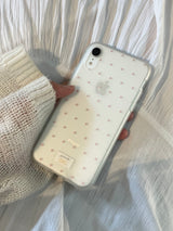 dot phonecase 半透明ドット柄ケース ベビーピンク