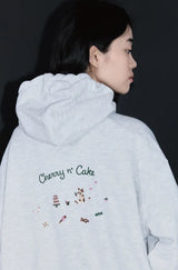 26FW★チェリー ケーキ エンブロイダード フーディー