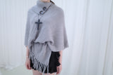 Yui button knit cape (3color)