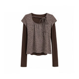 Elin Square Neck Layered Tee