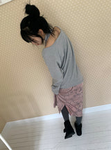 26FW★ [BAONHAUS] レニル シャーリング レイヤード ロングスリーブ Tシャツ
