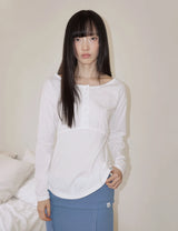 プラケット リブド ティーシャツ(WHITE)