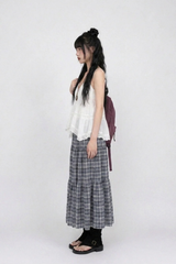 LACE BREEZE BUTTON CAMI TOP (WHITE, VIOLET GRAY 2COLORS!)