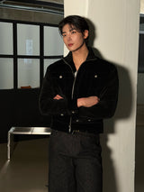 [NEW SEASON] Velvet knit trucker jacket(2color)