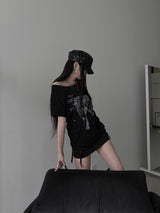 horse graphic off T