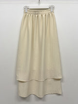 Seersucker Layered Banding Skirt
