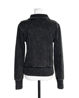 [ slayer ver2. ] rosette pig washing high neck zip-up