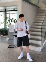 Look Wibird Supima Pigment Bermuda Pin Tuck Shorts