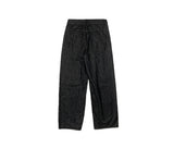 Penny Non-Fade Denim Pintuck Raw Wide Pants