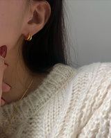(silver925) ツーラインワンタッチピアス *gold