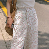 With Flower Wide Pants