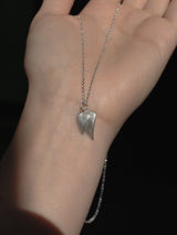 【MADE】 double heart necklace (50cm)