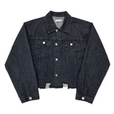 Frayed Crop Denim Jacket