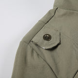 Ami khaki pocket stand long-sleeved shirt