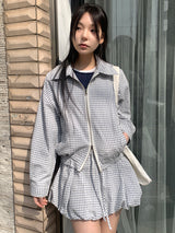 ライトチェックブルゾン (2C)