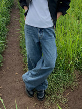 Wallet Point Wide Denim Pants (S, M, L / 3 Colors)