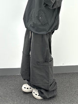 フォールドダブルニーコットンパンツ