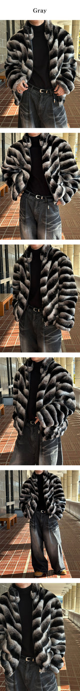 [F/W] Wave fur gradation padding jumper(2color)