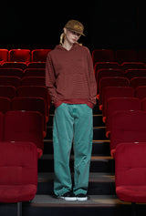 DYED ZIP CARGO PANTS / EMERALD