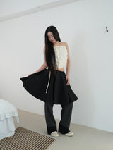 BRAID TIE SKIRT & TOP (CREAM)