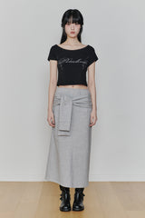 ペタラインレースTEE black