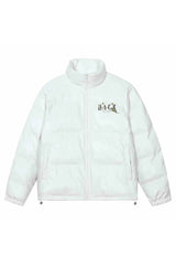 デイジーエンブロイダリーPUパッディドジャケット