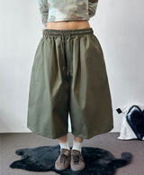 Frendi Cotton Multi Over Long Bermuda Pants 5 Color 